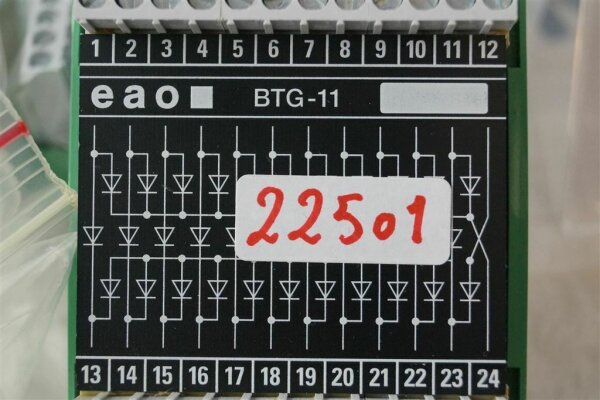 EAO BTK-11 Funktionsbaustein Klemme Lampenprüfung Lampenkreis Lampentest Kathode 