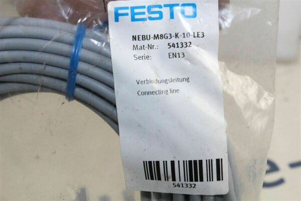 Festo 541332 Verbindungskabel NEBU-M8G3-K-10-LE3 
