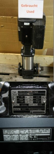Grundfos CRE5-10A-FGJ-A-E-HQQE  Kreiselpumpe 1,5 kw Druckerhöhungspumpe Druckpum