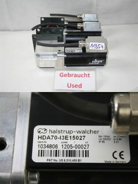 Halstrup walcher HDA70-I3E15027  getriebemotor 24v Hiper drive Positioniersystem