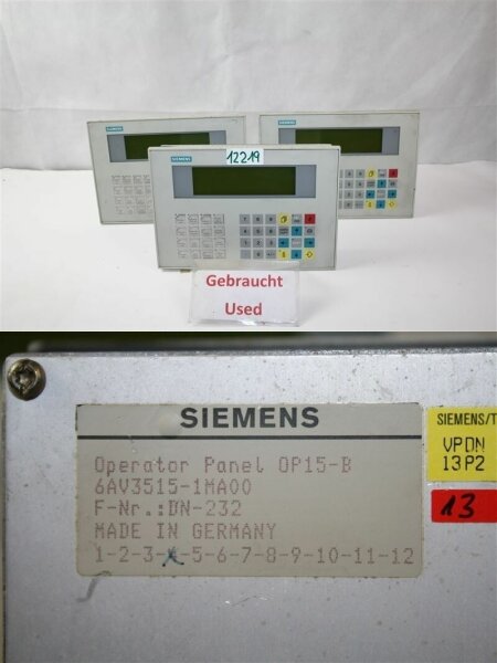 siemens 6AV3515-1MA00  OP15-B  6AV35151MA00 OPERATOR PANEL