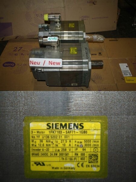 Siemens 1FK7103-5AF71-1GB0  servomotor  1FK71035AF711GB0  servo motor