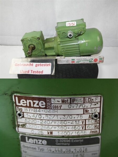 Lenze  0,25 kw  23 min getriebemotor gearbox b7kb4-044h