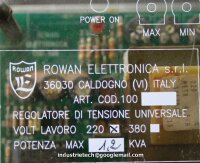 Rowan elettronica DC Drive Gleichstromregler Frequenzumrichter DC current 1,2 kv