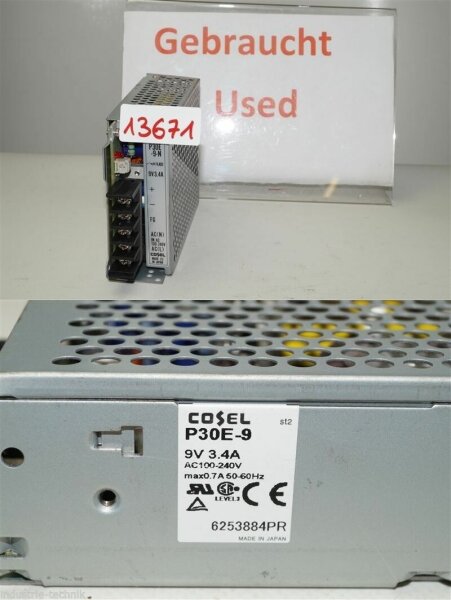 COSEL p30E-9  9V  3.4A Schaltnetzteil