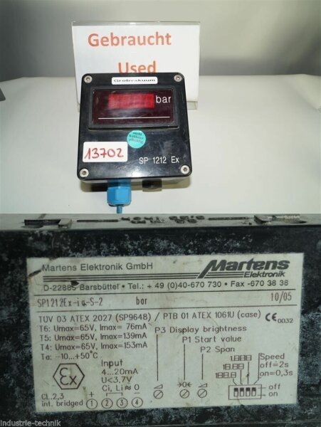MARTENS SP1212EX-IA-S-2 Panelmeter
