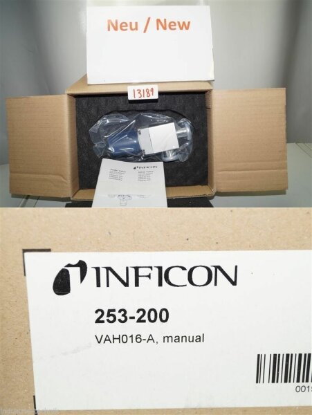 inficon 253-200  Manuelles Eckventil VAH016-A MANUAL Actuated Angle Valve