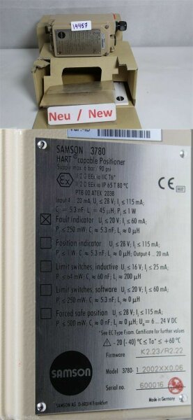 SAMSON 3780 Pneumatischer stellungsregler 3780-12002xx0.06