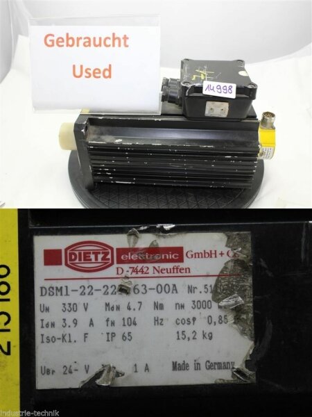 Dietz DSM1-22-22I.63-00A  servomotor  servo motor