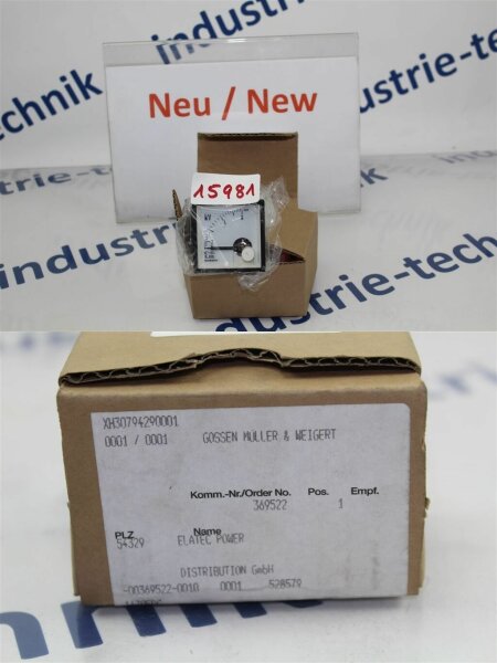 Gossen Müller & Weigert XH30794290001 Meßgerät