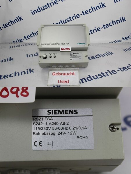 Siemens Brandschutztechnik Rauchschutzzentrale RSZ1 FSA RSZ1FSA