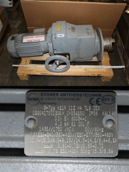 stoeber 4 kw  16-84 min Verstellgetriebemotor Getriebemotor regelbar r57-2213-nk