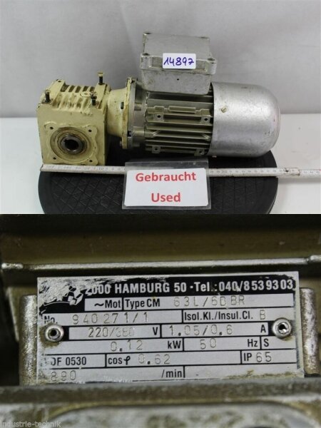 ZAE 0,12 KW 17 min gearbox getriebemotor m40b