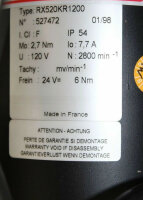 ALSTHOM Parvex RX520KR1200 Servomotor