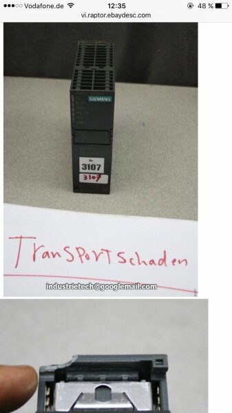 Siemens TSA-II MODEM 6ES7972-0CB35-0XA0 6ES7 972-0CB35-0XA0 6ES7 TRANSPORTSCHADE