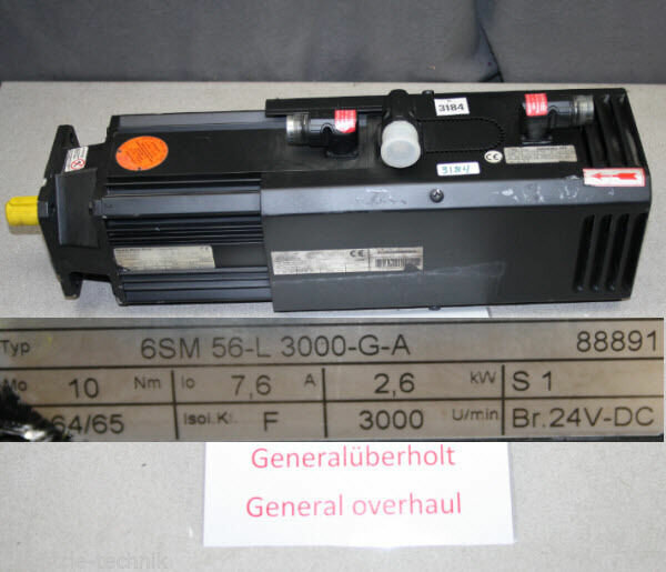 Danaher servomotor 6SM 56-L 3000-G-A , 6SM56-L3000-G-A , 6SM 56-L3000-G-A-BV