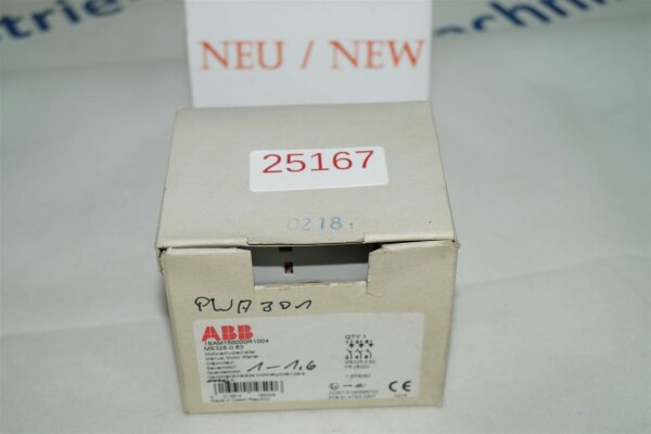 ABB MS325-1-1,6 Motorschutzschalter  neu