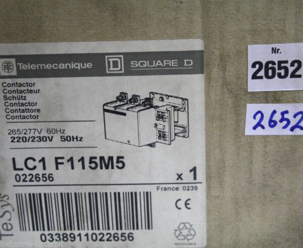 schneider LC1F115M5 Telemecanique Square D Schütz contactor LC1 F115M5 3 polig 5