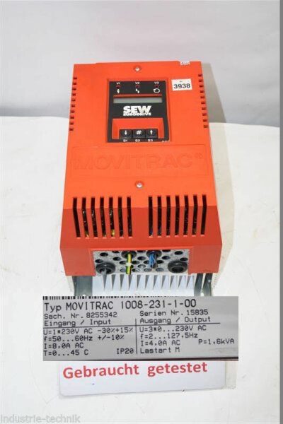 SEW EURODRIVE 1008-231-1-00 Frequenzumrichter 1008231100 inverter