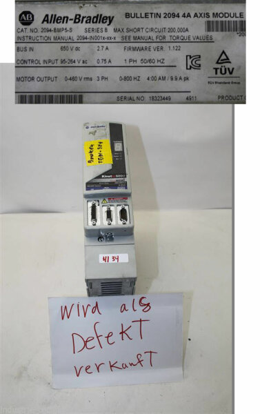 allen Bradley Bulletin 2094 4A  AXIS MODULE   2094-BMP5-S INVERTER