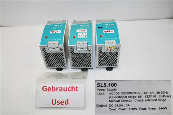 puls SL5.100  Hutschienen Netzgerät netzteil POWER SUPPLY 5A