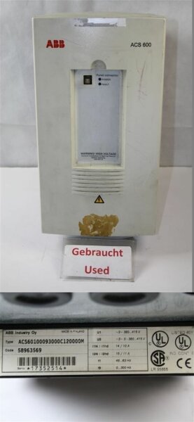 ABB  ACS 600  Frequenzumrichter ACS60100093000C120000M   58963569