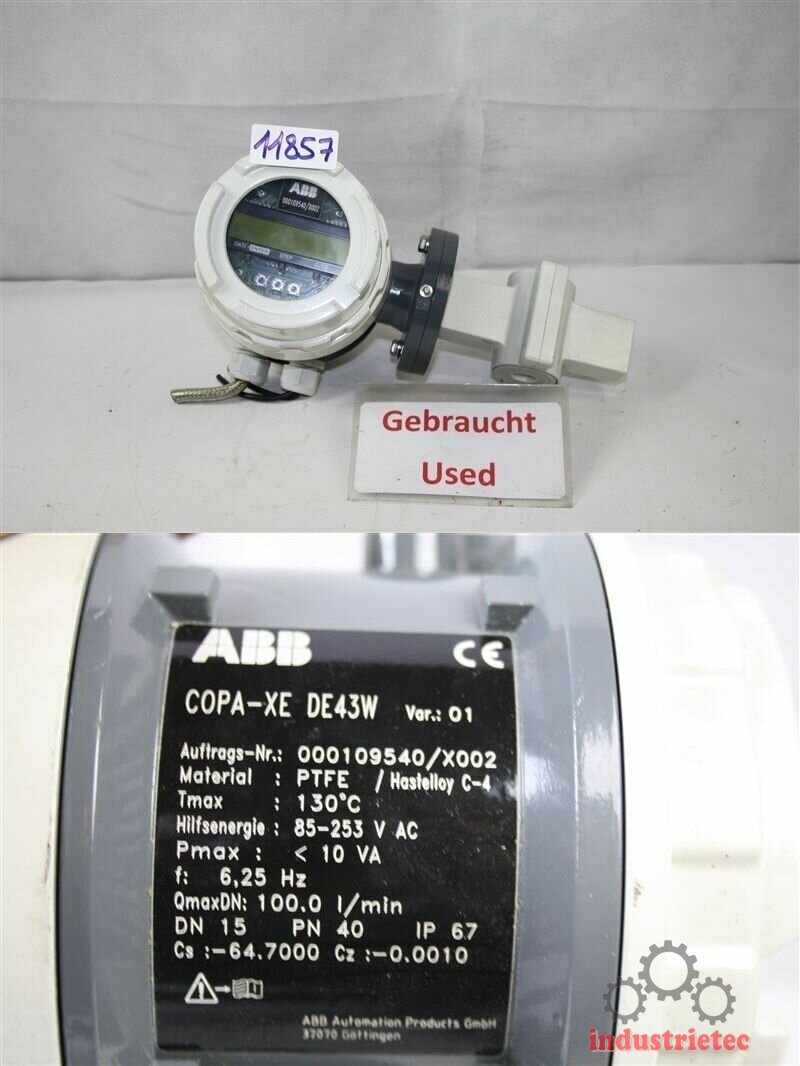 ABB COPAXE DE43W Durchflussmesser Flowmeter COPAXEDE43W, 499,00