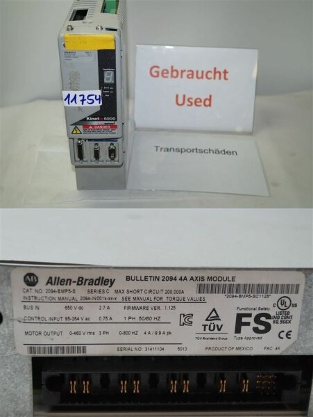 Allen bradley Kinetix 6000 2094 4A Axis Module 2094-BMP5-S