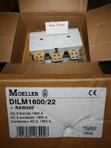 Moeller DILM1600/22    RAW250  SCHÜTZ 1600 A CONTACTOR CONTACTEUR