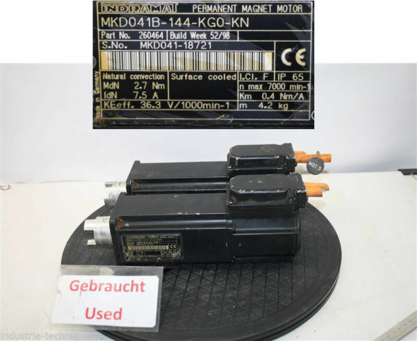 Indramat MKD041B-144-KG0-KN  Permanent Magnet Motor SERVOMOTOR