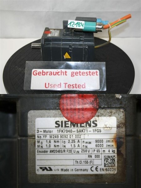 Siemens 1FK7040-5AK71-1FG5 servomotor servo motor
