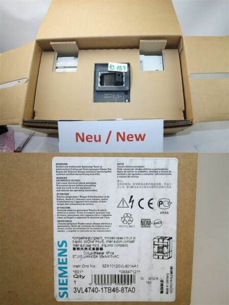 SIEMENS 3VL4740-1TB46-8TA0 Leistungsschalter 430A circuit breaker  3VL4
