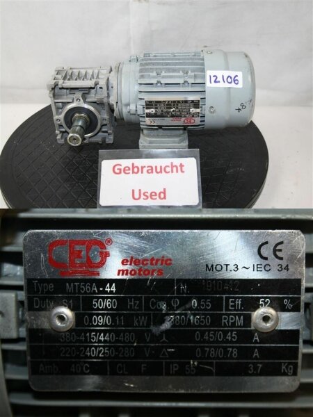 TRANSTECNO  0,09 kw  46 min  getriebemotor cm030   gearbox