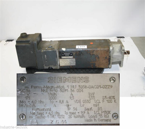 Siemens  1 HU3058-0AC01-0ZZ9 servomotor Permanent 1HU3058-0AC01-0ZZ9