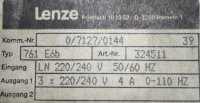 Lenze 4A  Umrichter typ 761 E6b or 761E6b inverter Frequenzumricht?er