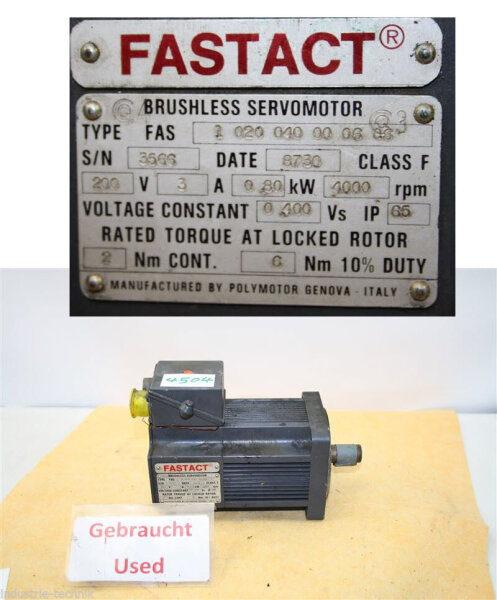 FASTACT  FAS 1 020 040 00 06 06   servomotor 1020040000606
