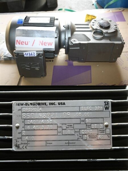 Sew  1,5 kw   65 min  Getriebemotor DFT90-4 Gearbox schneckengetriebe