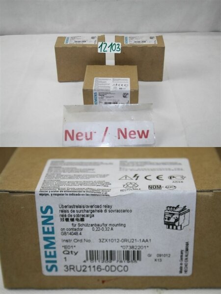 Siemens 3RU2116-0DC0 overload relay UEBERLASTRELAIS 0,22-0,32 A