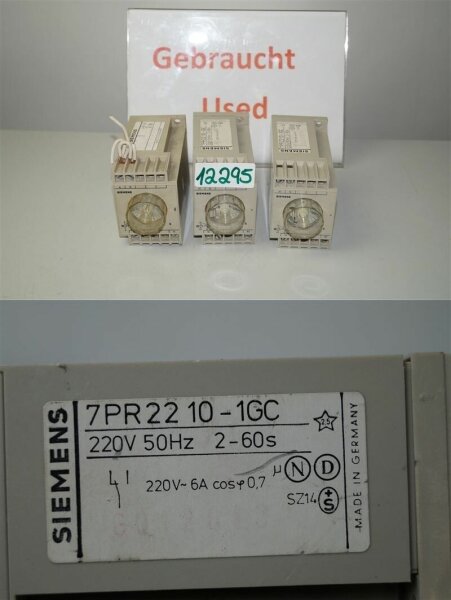 siemens Zeitrelais 7PR2210-1GC Zeitverzögerer  2-60