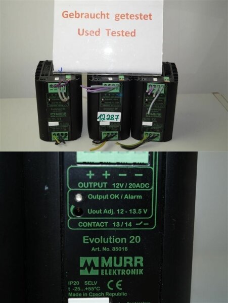 Murr Evolution 20 Schaltnetzteil 3-phasig  360-520 VAC OUT 12-13,5V  power suppl
