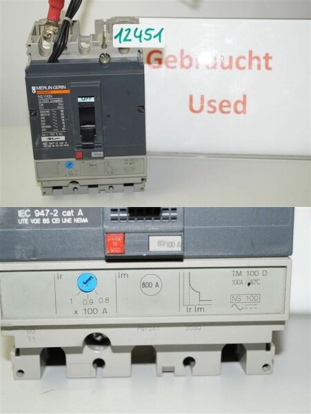 Merlin Gerin NS100N 80-100A  Leistungsschalter NS 100 N
