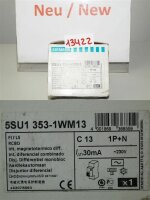 siemens 5SU1353-1WM13 FI LEISTUNGSSCHALTER   C 13A  1P+N...