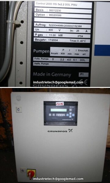 grundfos PMU 2000 control 2000 MS 5X2,2 DOL PMU