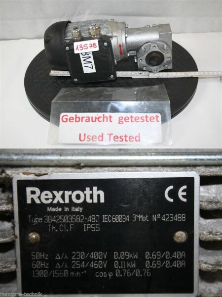 Rexroth 0.09 kw 86 min 3842503582-482 getriebemotor sieht ache bitte