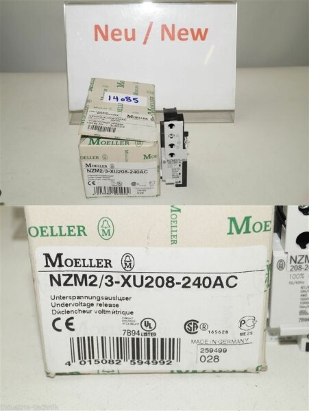 Moeller NZM2/3-XU208-240AC unterspannungsauslueser undervoltage