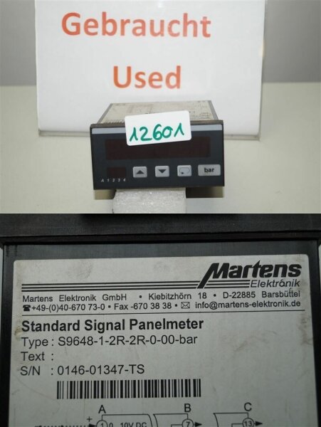 MARTENS S9648-1-2R-2R-0-00-BAR STANDART signal panelmeter