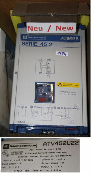 Telemecanique ATV452u22  2,2 Kw Frequenzumrichter INVERTER 3hp