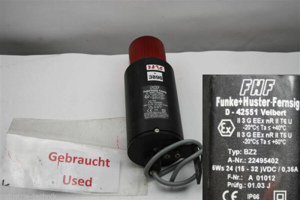 FHF funke huster fernsig 22495402 Ex Blitzleuchte BZ2 24 VDC rot