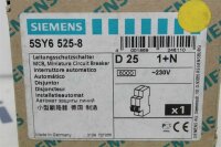 Siemens 5SY6 525-8 Leitungsschutzschalter D25 1+n Circuit Breaker 5SY6525-8