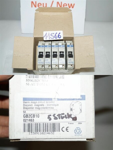 5 X Telemecanique therm circuit breaker GB2CB10  leistungsschalter disjonct mage